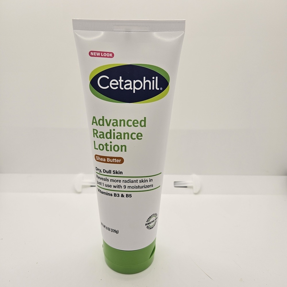 Cetaphil Advanced Radiance Lotion Shea Butter 8oz Dry Dull Skin Vitamins B3 B5